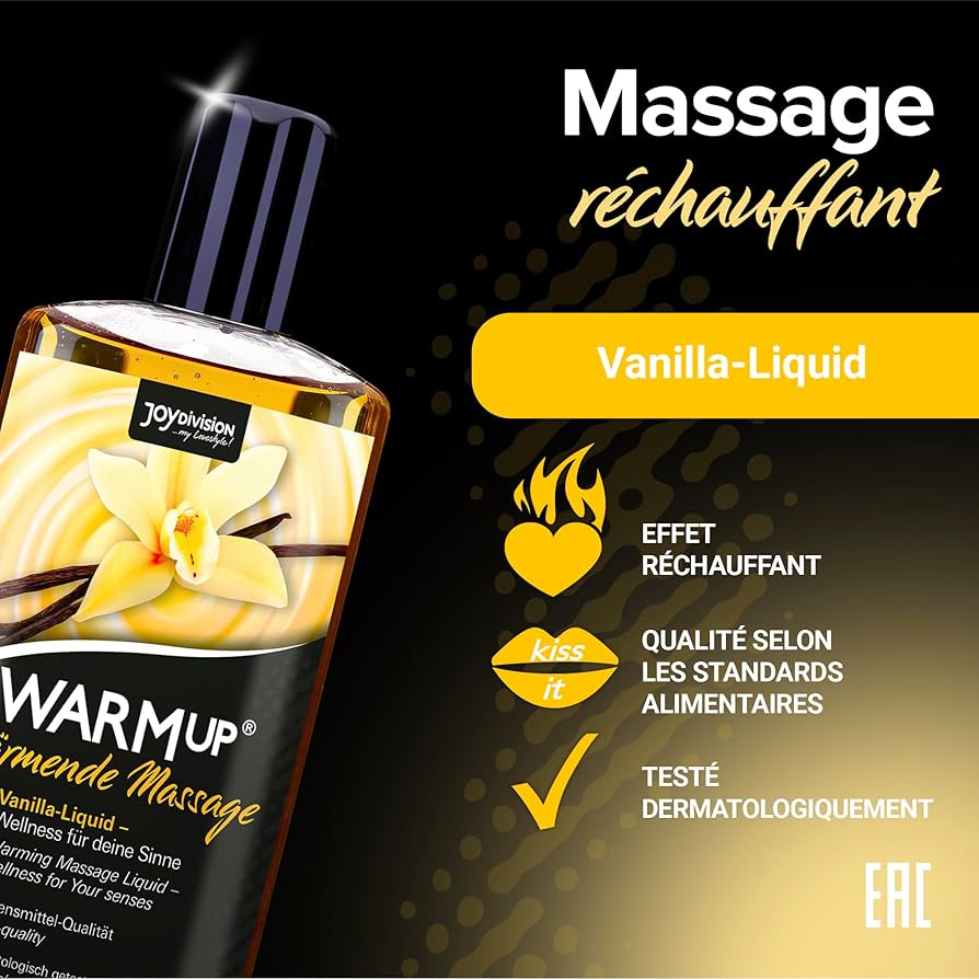 Huile de massage chauffante WARMup vanille 150 ml - Miniature 3