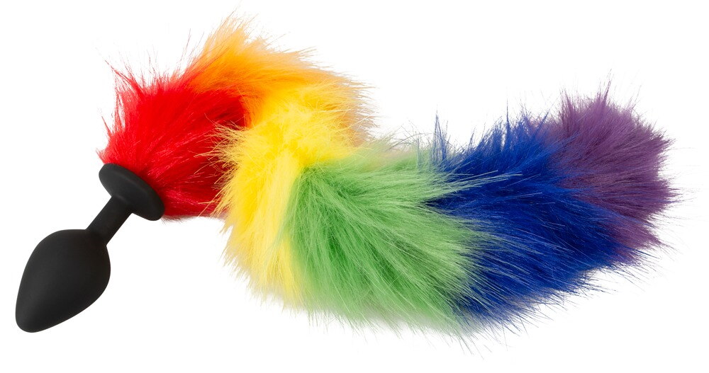 fluffy tail arc-en-ciel - Miniature 3