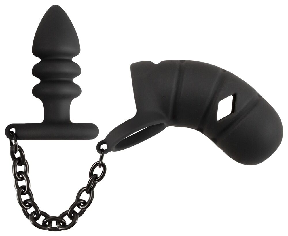 Cock cage with butt plug - Miniature 2