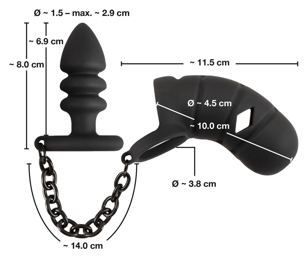 Cock cage with butt plug - Miniature 4
