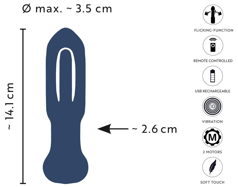 RC Flicking Tongue Butt Plug - Miniature 5