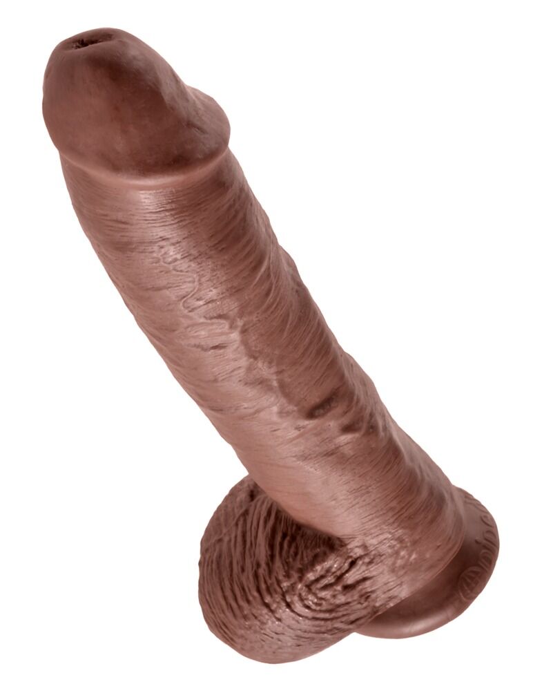 10" Cock with Balls Brown - Miniature 4