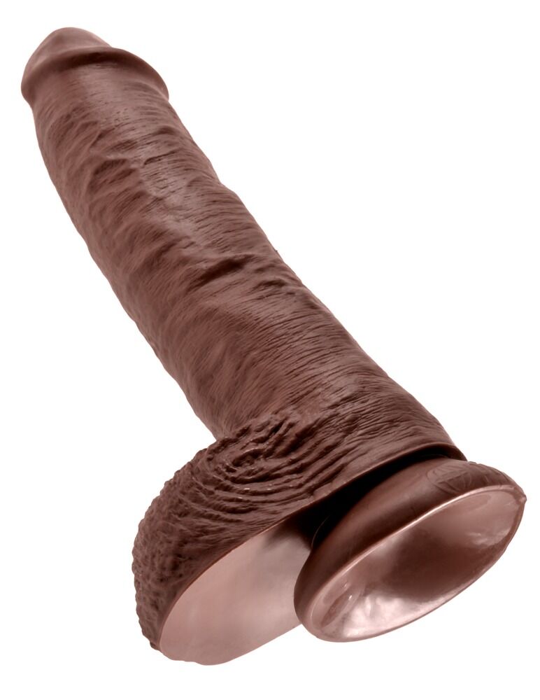 10" Cock with Balls Brown - Miniature 5