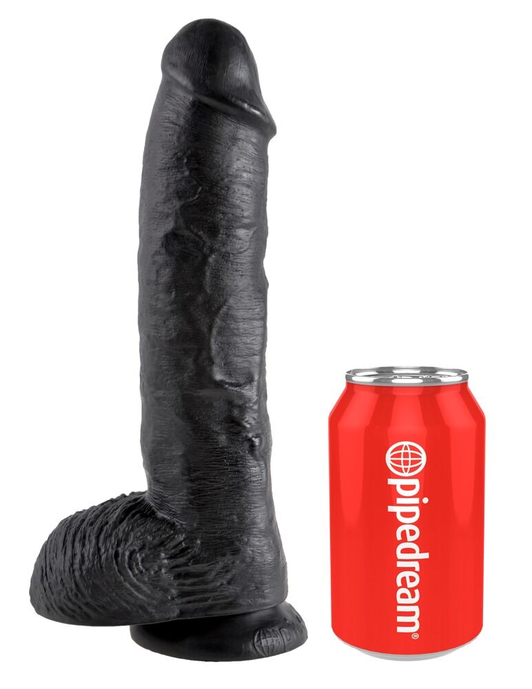 10" Cock with Balls Black - Miniature 2