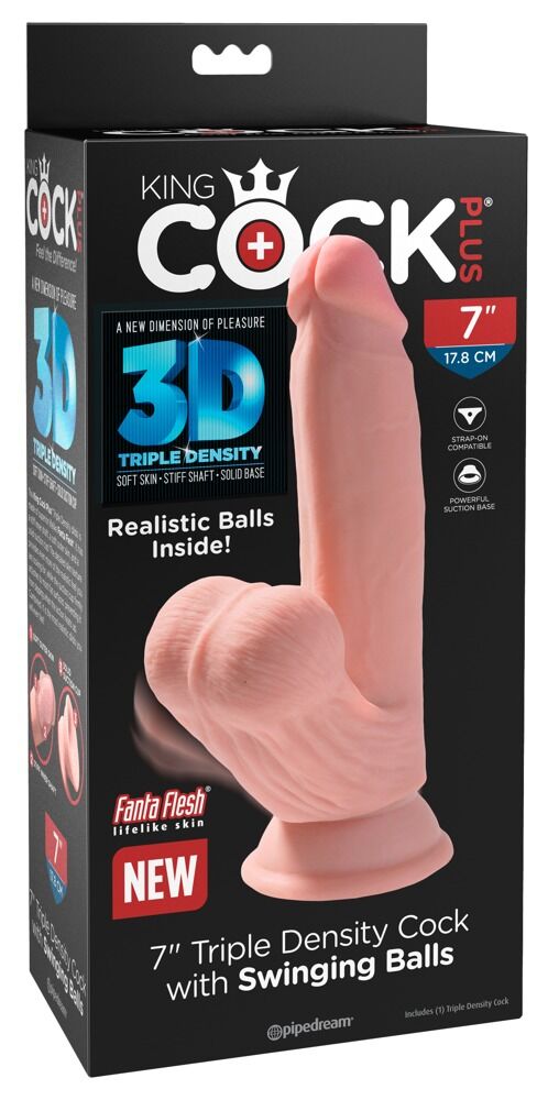 Triple Density Cock with Swinging Balls 19,5 cm - Image 1