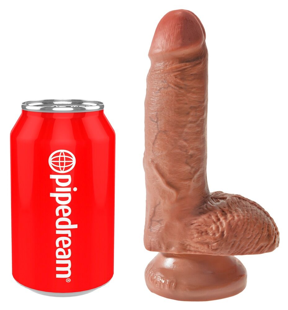 7" Cock with Balls Tan - Miniature 2