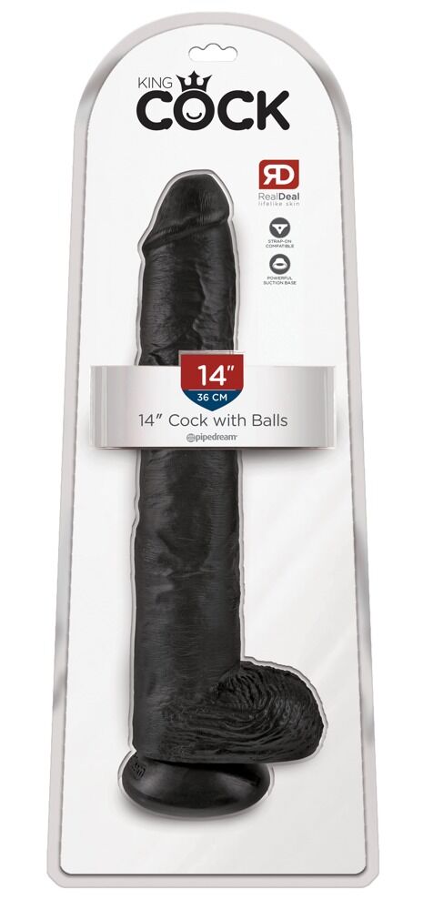 14" Cock with Balls Noir - Image 1