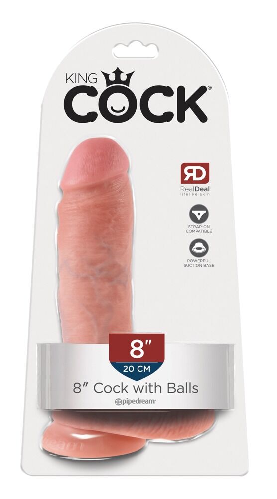 8" Cock with Balls Peau Claire - Image 1
