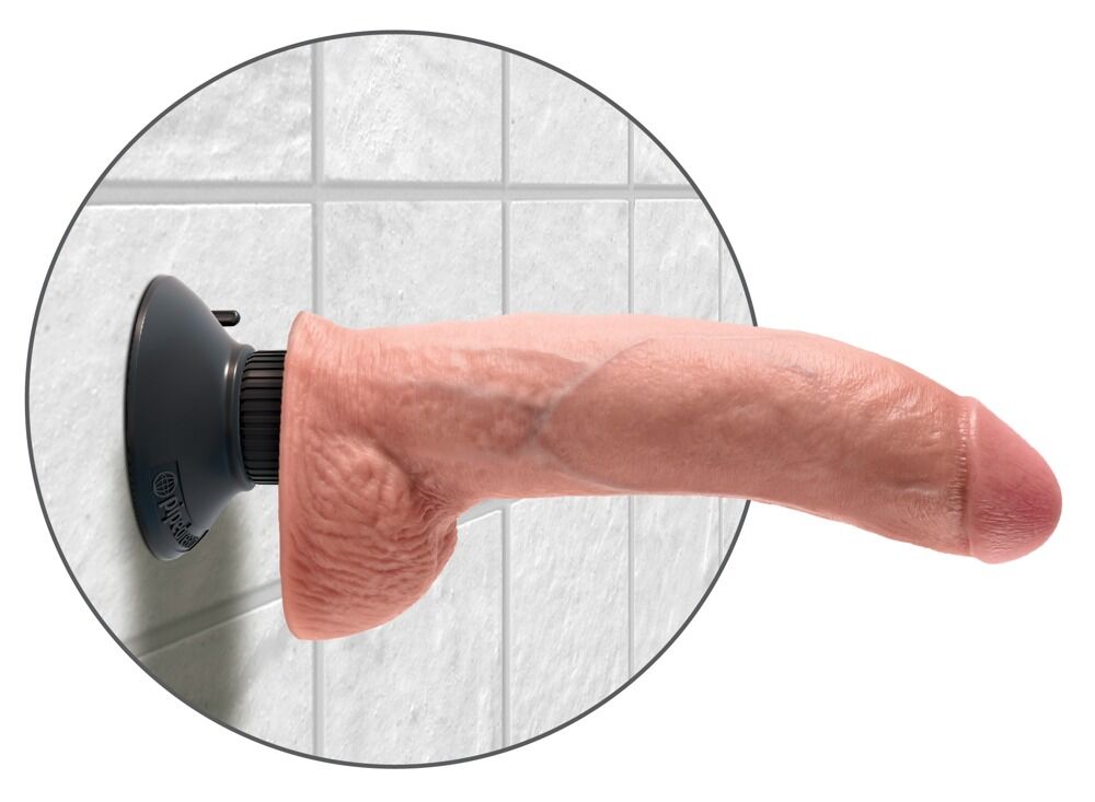 9" Vibrating Cock with Balls - Miniature 3