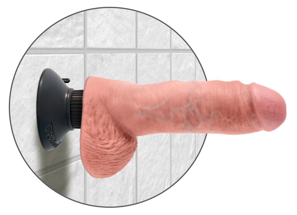 8" Vibrating Cock with Balls - Miniature 3