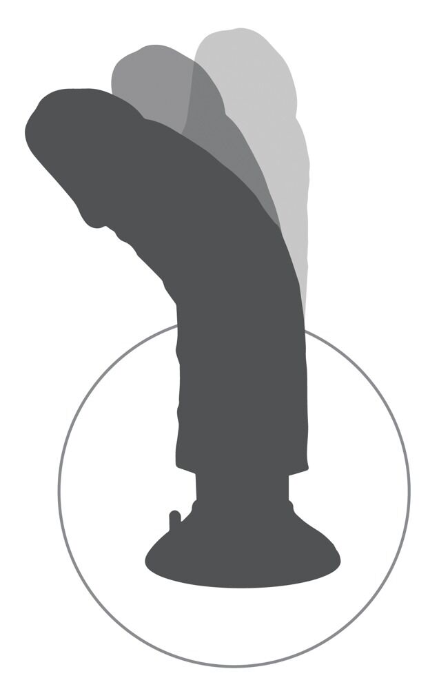 8" Vibrating Cock with Balls - Miniature 5