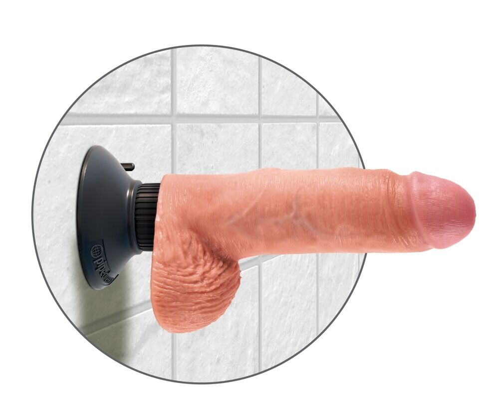 7" Vibrating Cock with Balls - Miniature 3