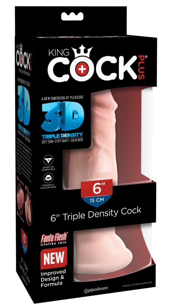 Gode ventouse 18,4cm Triple Density King cock - Miniature 5