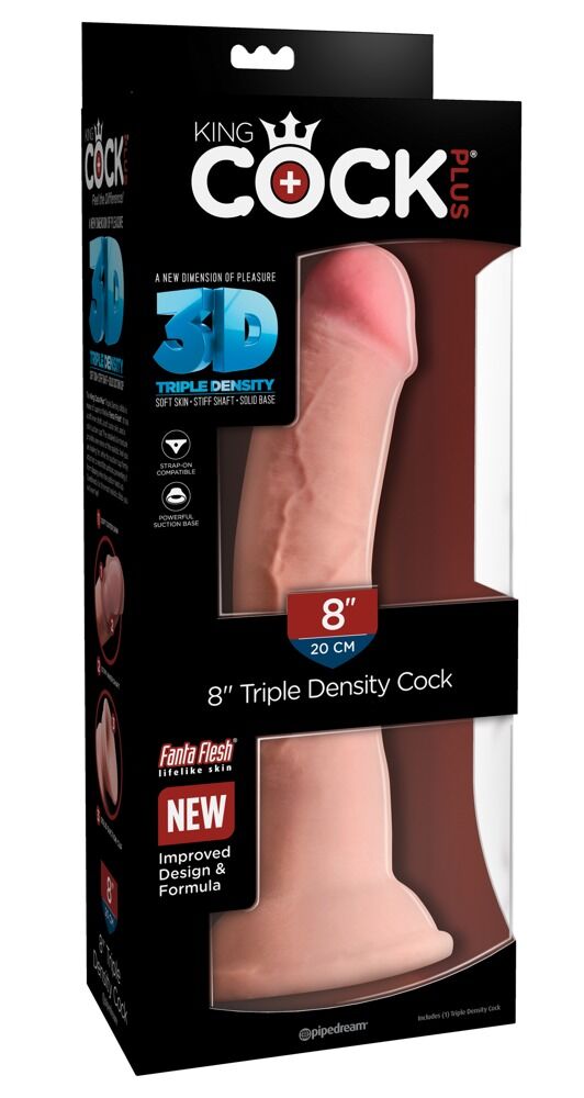 Gode Ventouse 24,1 cm Triple Density King Cock Plus 3D - Miniature 5