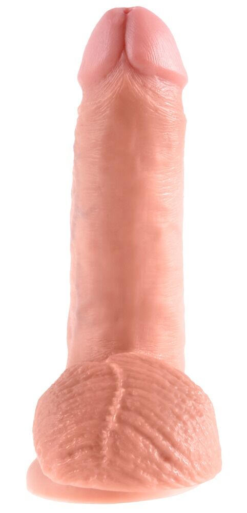 Gode ventouse avec testicules 17?8cm king Cock - Miniature 2