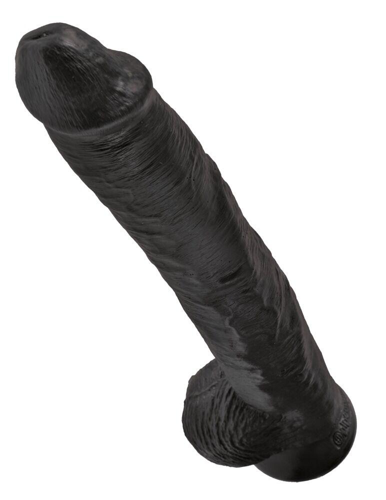 Gode ventouse avec testicules 35,6cm King Cock - Miniature 3