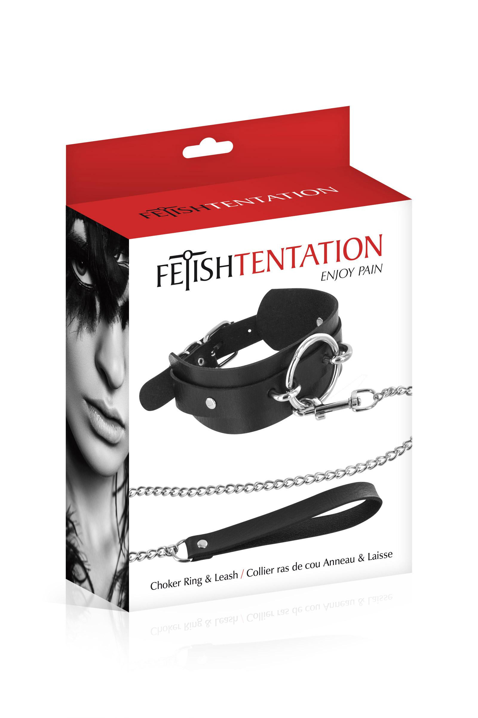 Collier d'appartenance bdsm avec laisse - Miniature 2