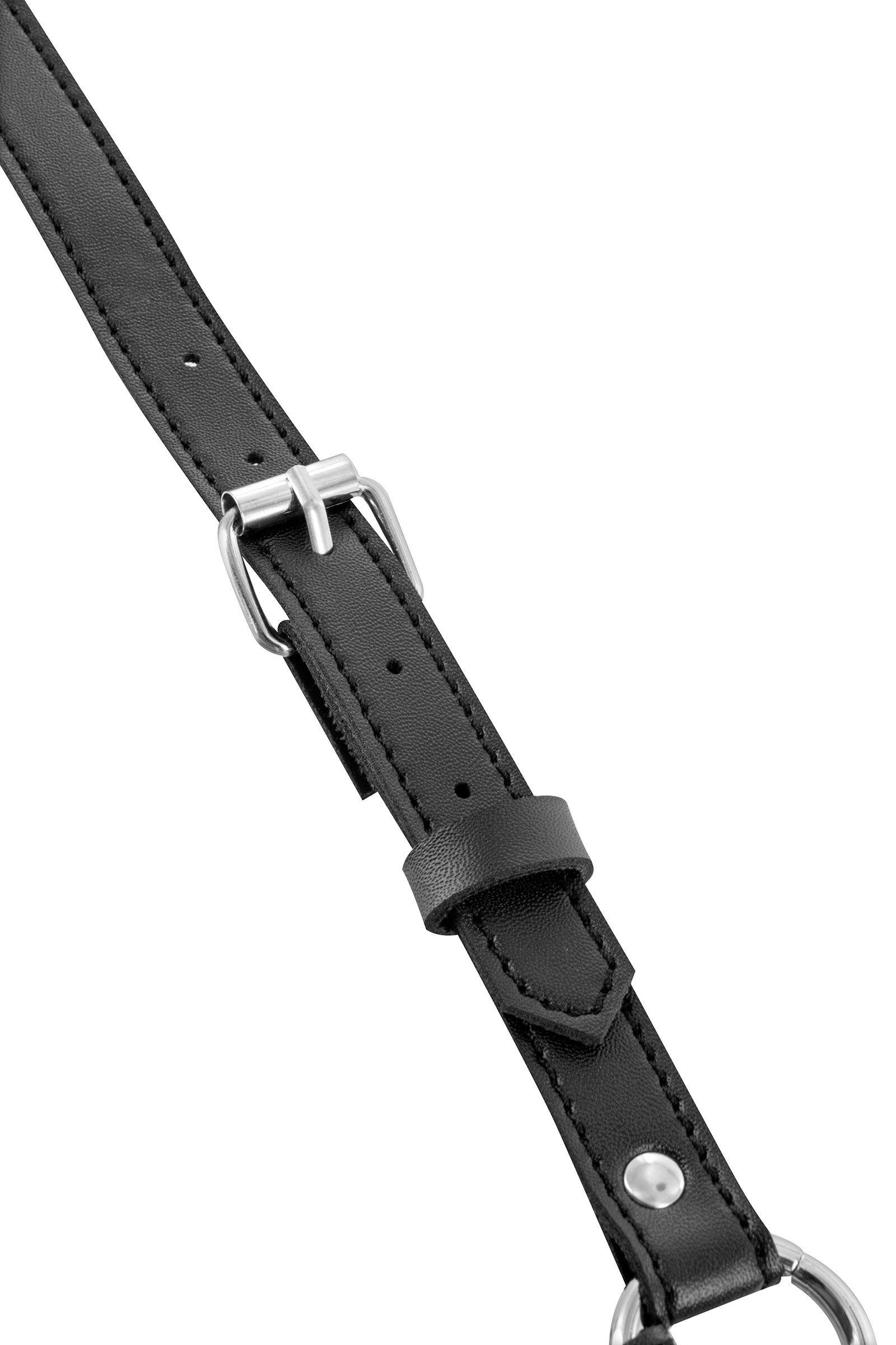 Harnais poitrine femme aspect cuir et rivets à pointes métal - Miniature 4