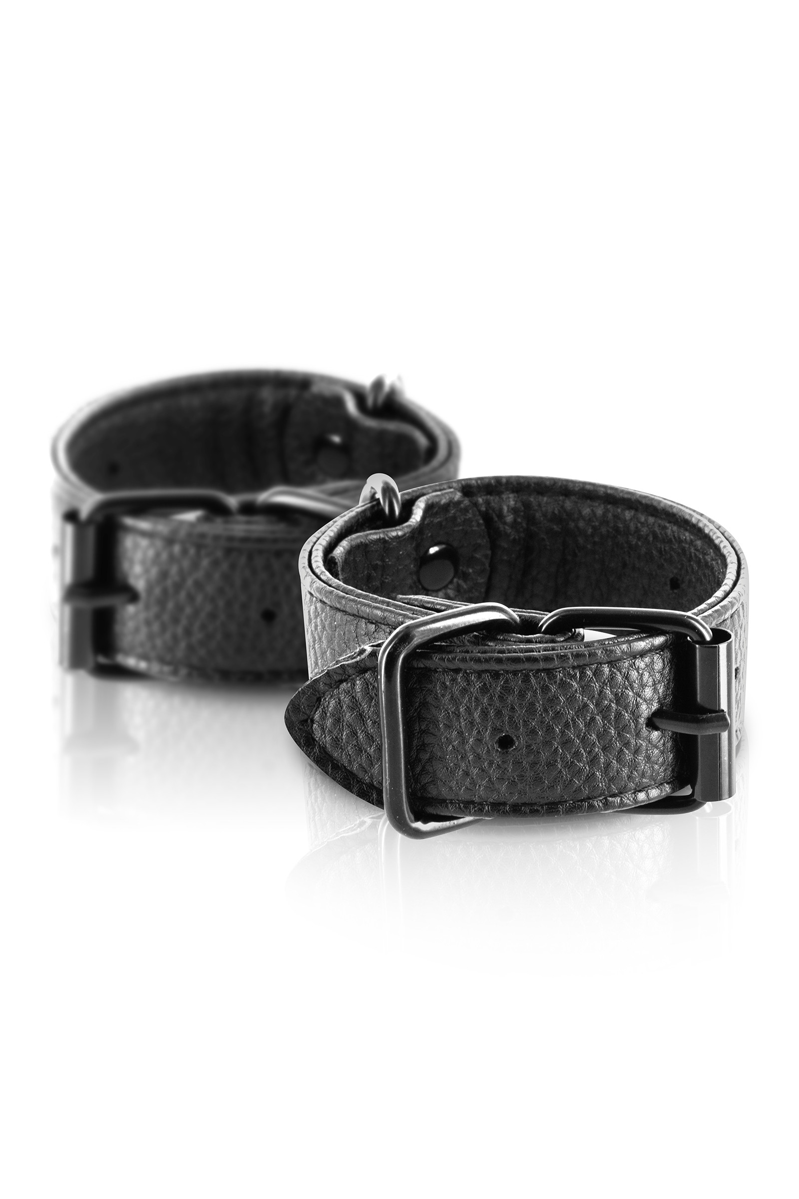 Menottes ajustables simili cuir - Miniature 3