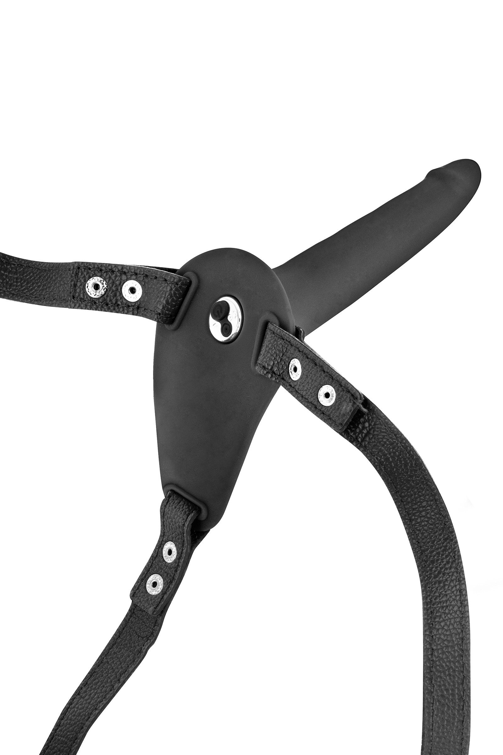 Gode ceinture simple strap-on vibrant noir - Miniature 4