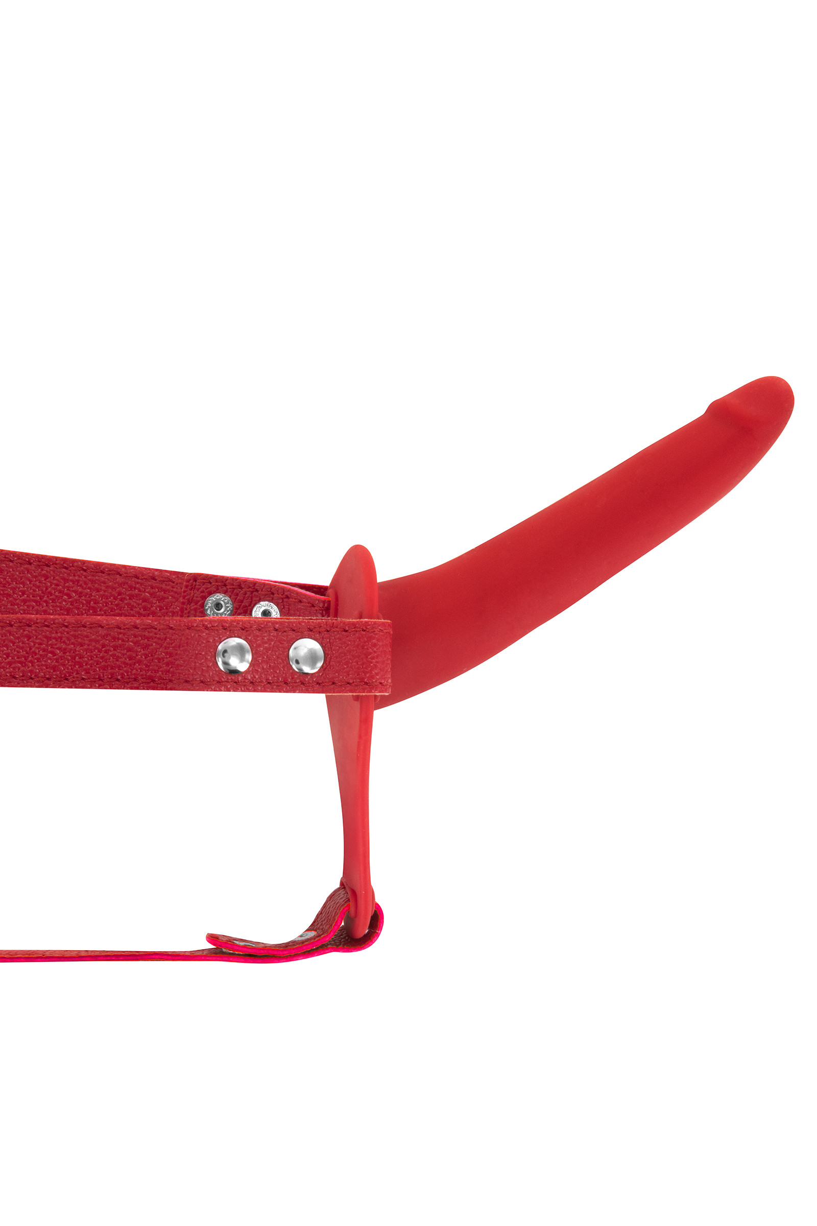 Gode ceinture simple strap-on vibrant rouge - Miniature 3