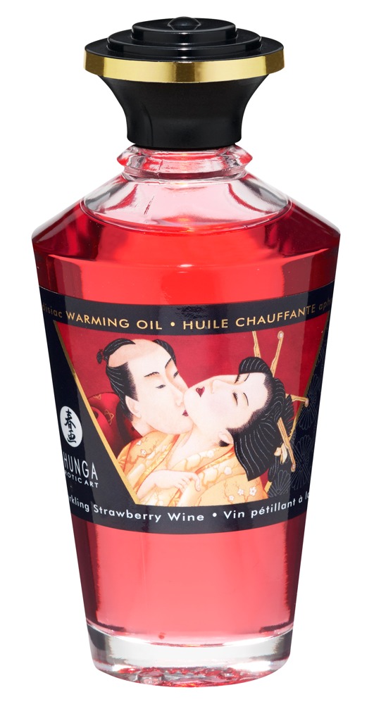 Huile de Massage Chauffante Aphrodisiaque Stranwberry - Miniature 2