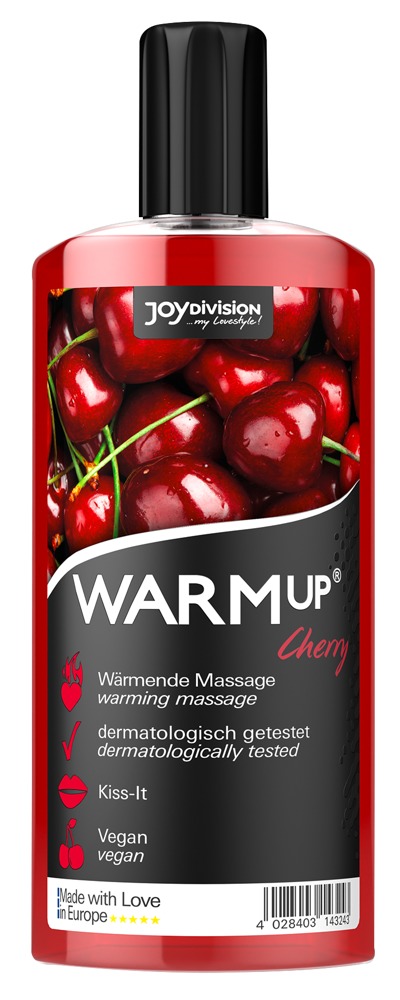 Huile de massage chauffante WARMup Cherry 150ml - Image 1