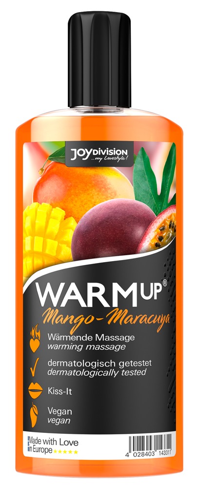 Huile de massage chauffante WARMup Mango- Maracuja 150ml - Image 1