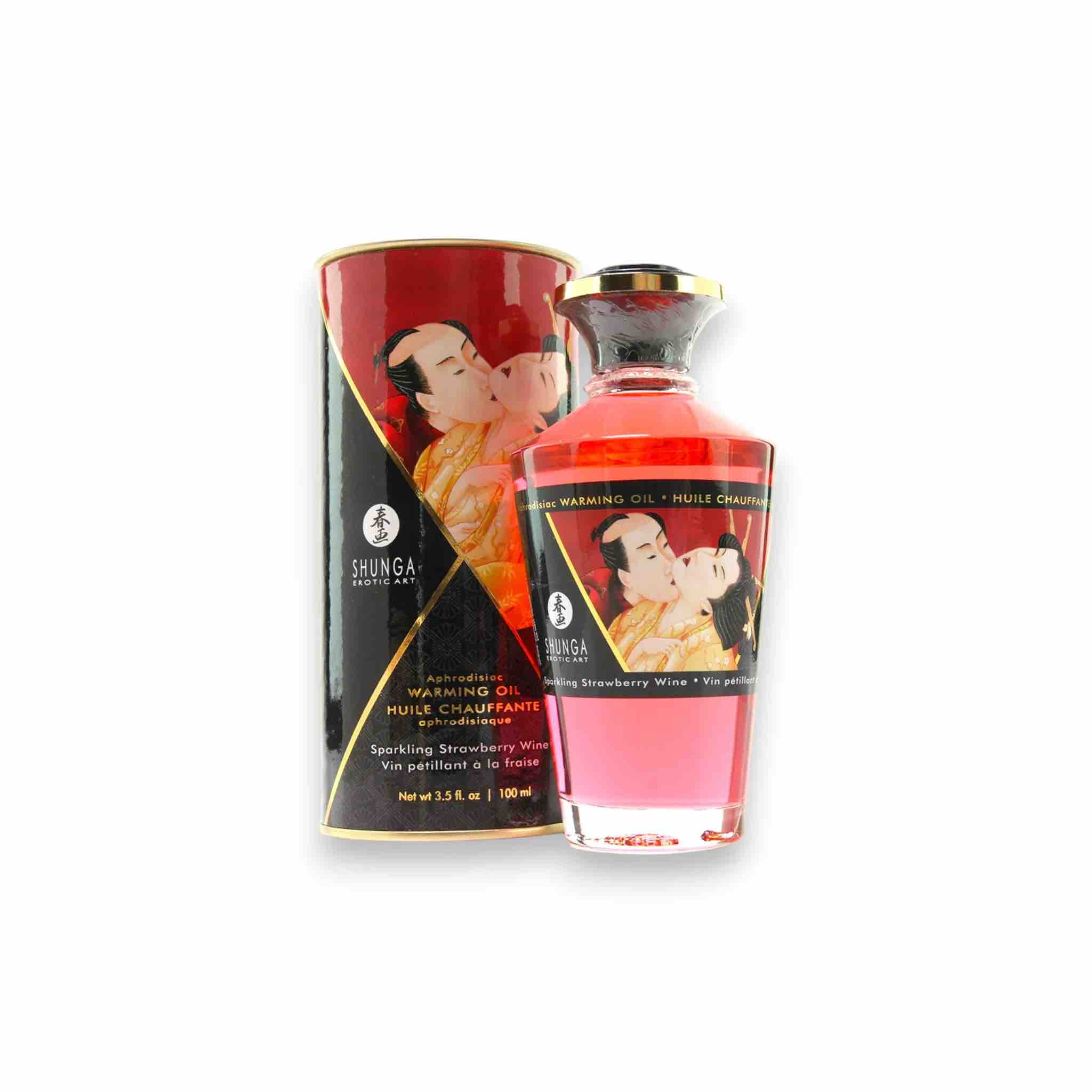 Huile de Massage Chauffante Aphrodisiaque Stranwberry