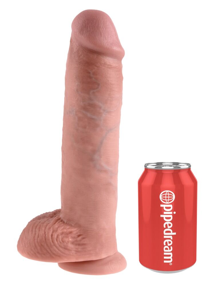 Gode ventouse avec testicules 28cm King Cock - Miniature 2