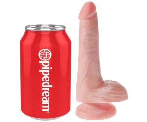 Gode ventouse avec testicules 15,2cm King Cock - Miniature 2