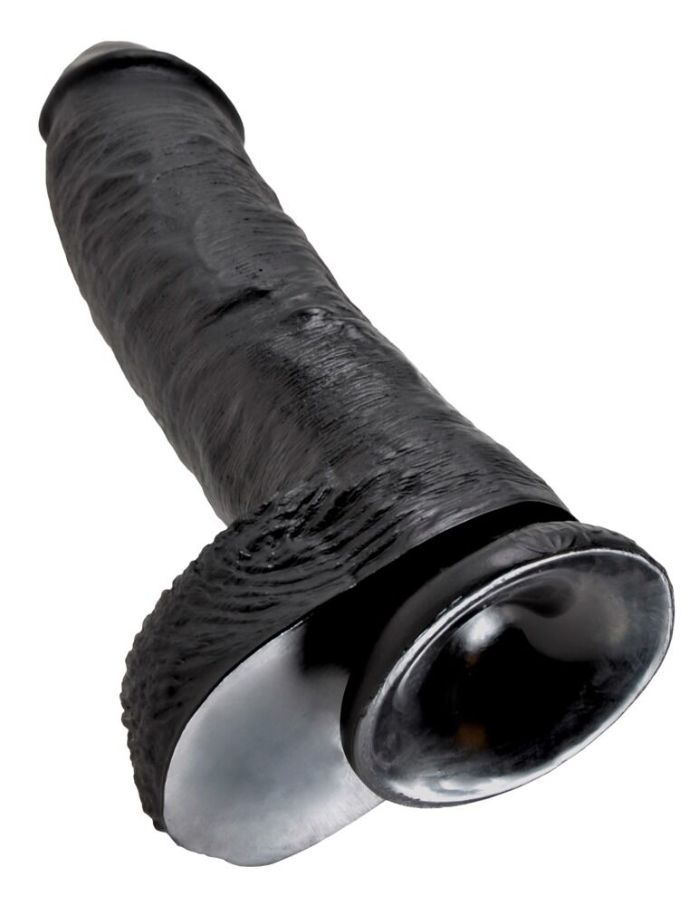 Gode avec testicules 25,4cm King Cock - Miniature 5