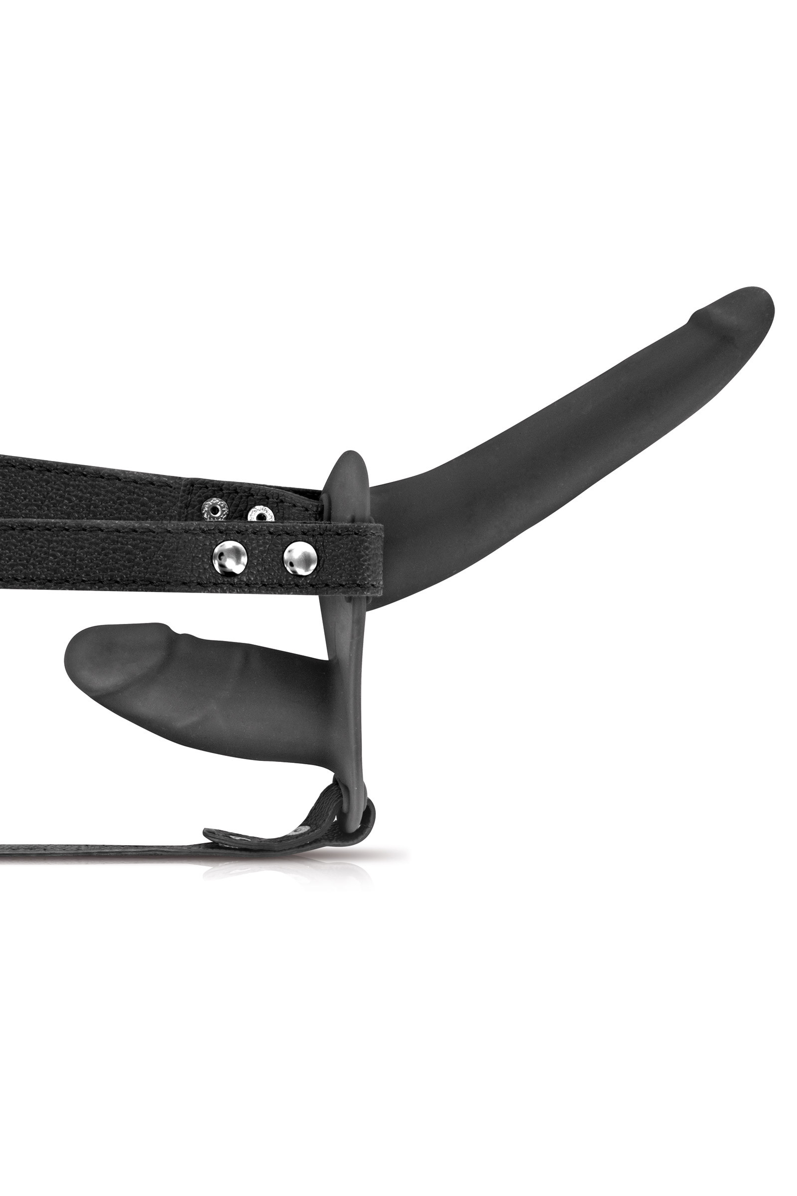 Gode ceinture double strap-on noir - Image 1