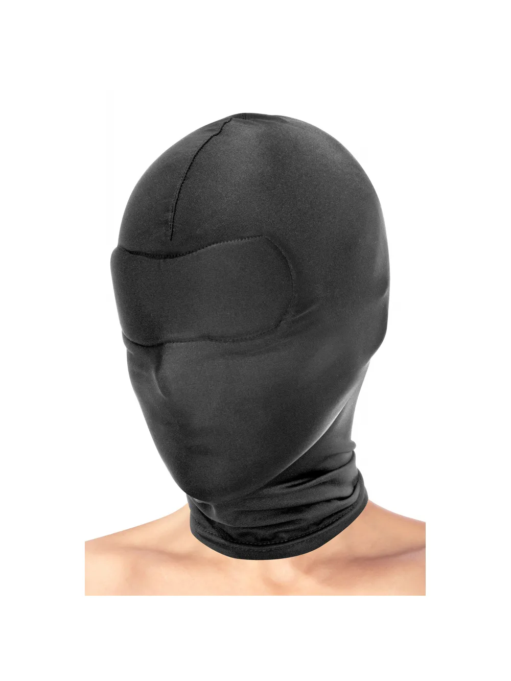 Cagoule intégrale bdsm fermée spandex noir - Miniature 2