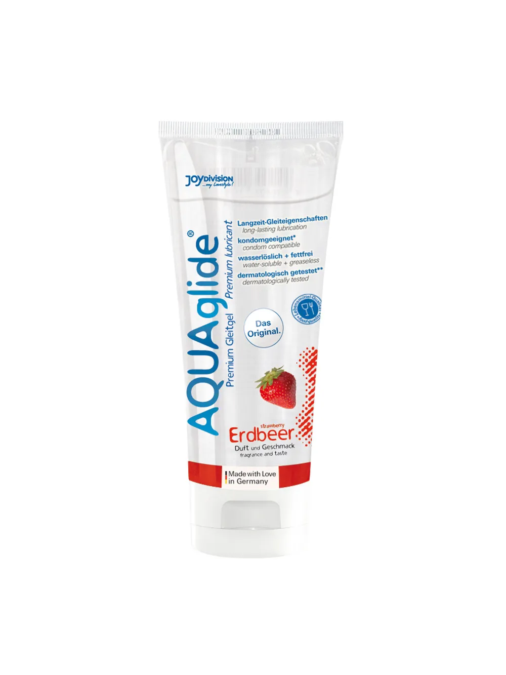 Lubrifiant à base d'Eau Arôme Fraise 100ml AQUAglide