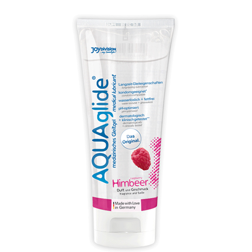 Lubrifiant à base d'Eau Arôme Framboise 100ml AQUAglide