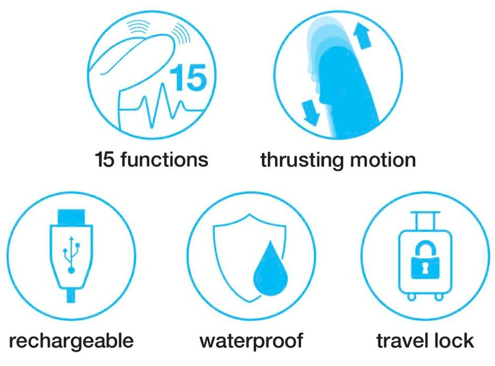 Vibromasseur Rabbit va-et-vient rechargeable - Miniature 4