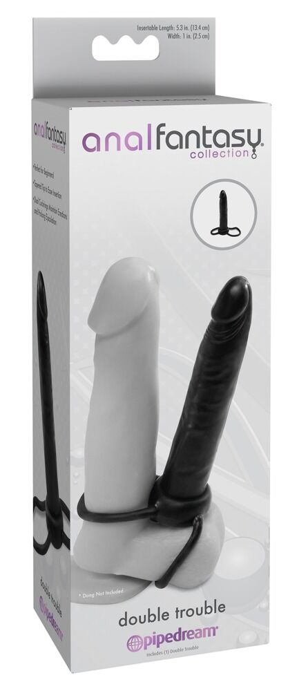 Dildo & Cockring Double Trouble Fetish Fantasy Elite - Miniature 3