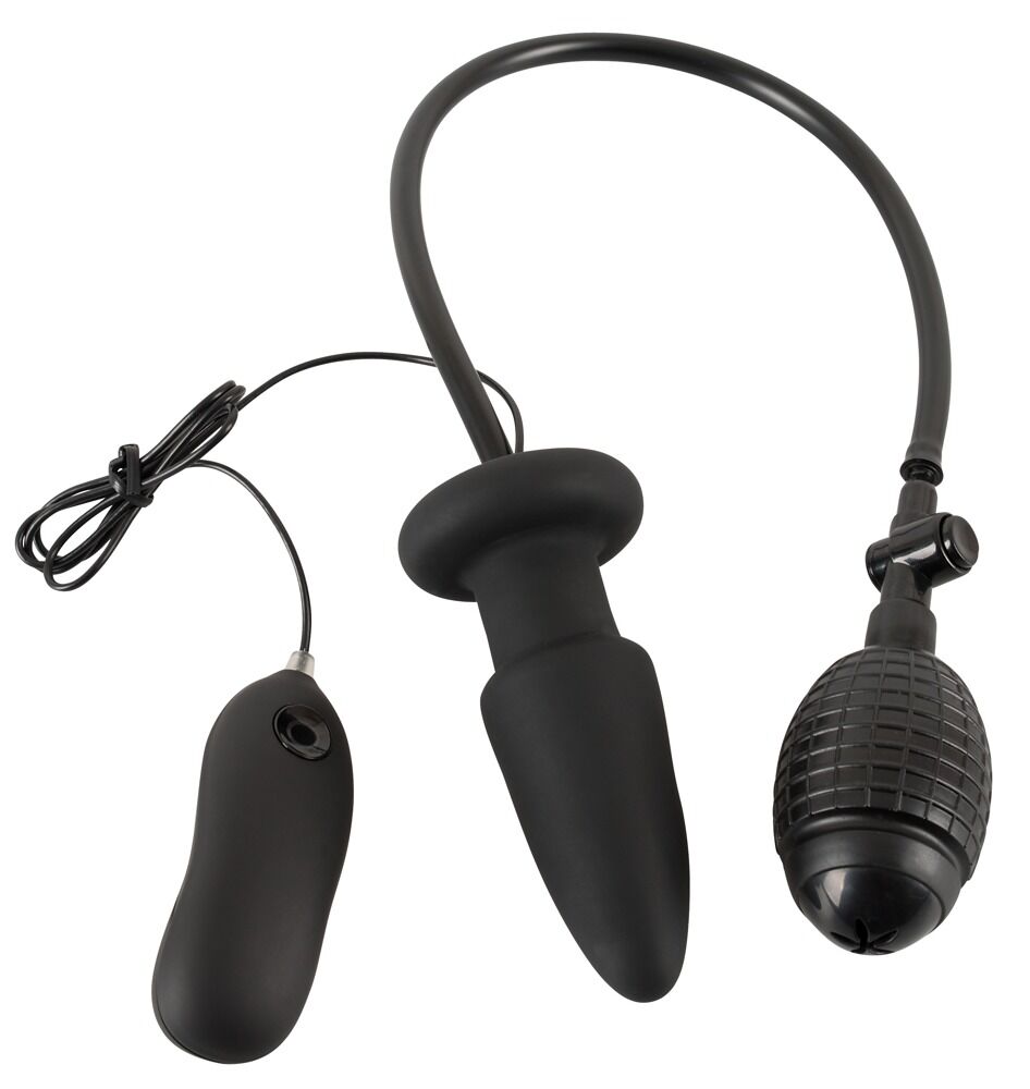 Plug anal vibrant gonflable télécommandé - Miniature 5