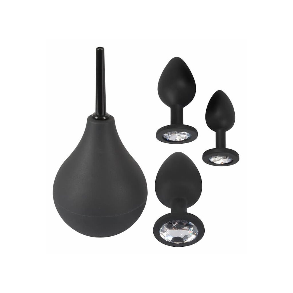 Kit Plug/ Douche Anal Silicone 4 pièces