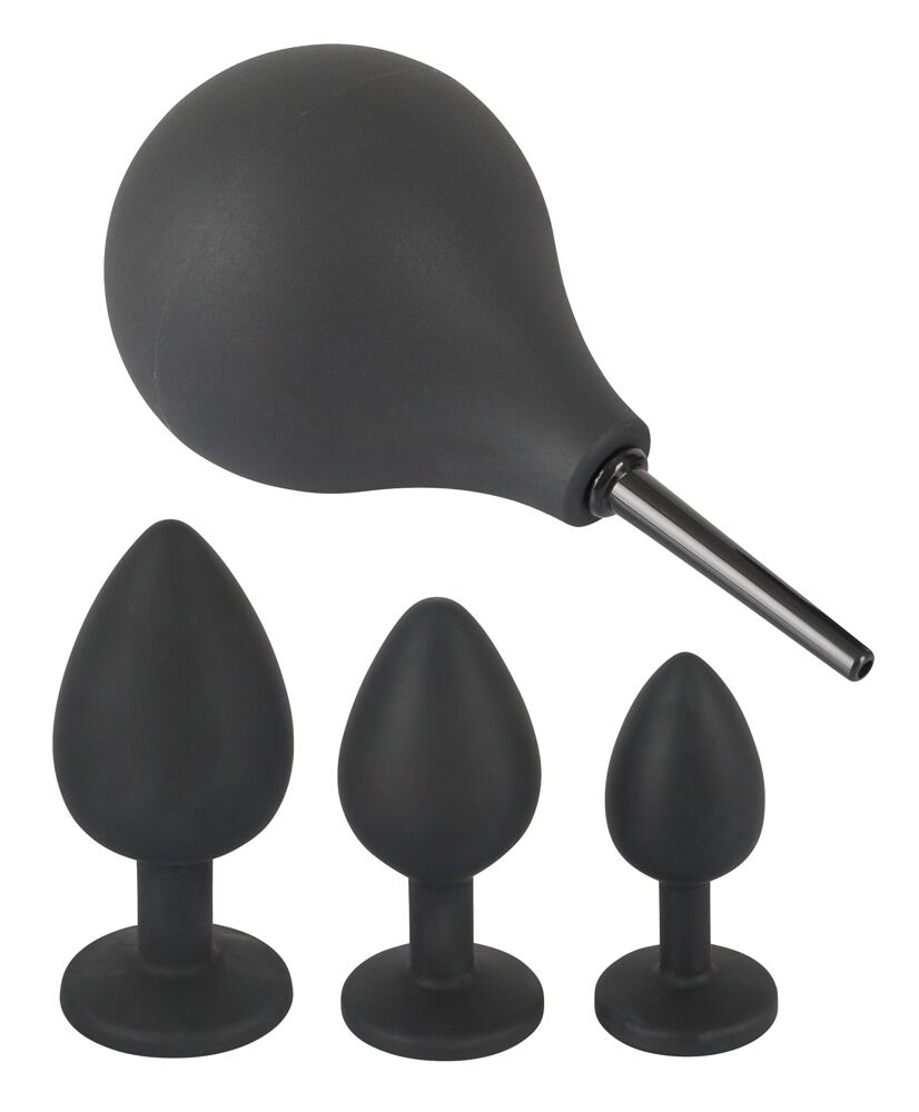 Kit Plug/ Douche Anal Silicone 4 pièces - Miniature 2