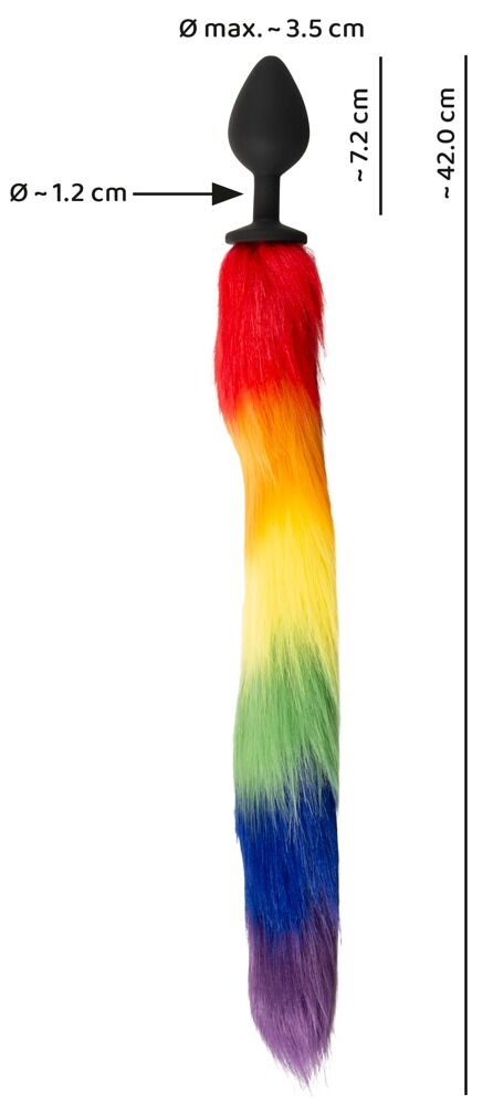 Plug Anal queue Arc-en-ciel - Miniature 4