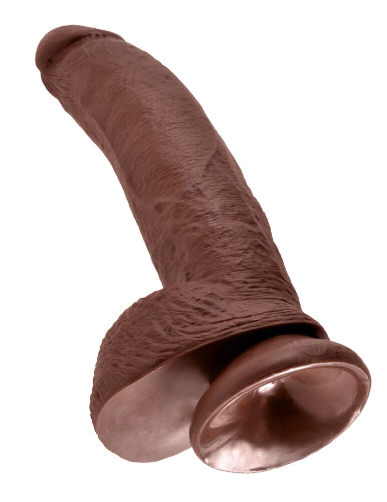 Gode ventouse avec testicules 22,9cm King Cock - Miniature 5