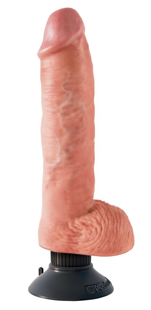Gode Ventouse avec testicules Vibrant 20,5cm 10" - Miniature 2