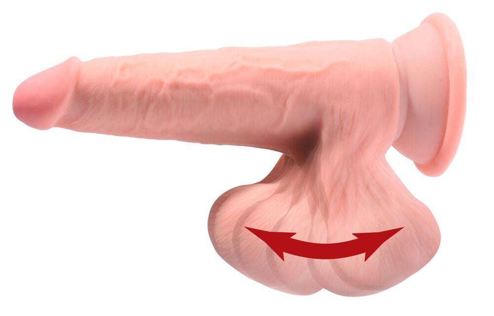 Gode Ventouse 3D avec testicules qui bougent 26cm 8" - Miniature 3