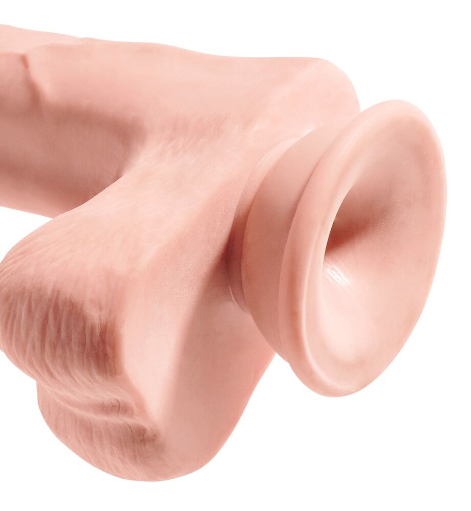 Gode Ventouse avec testicules 3D 26,7cm 12" - Miniature 4