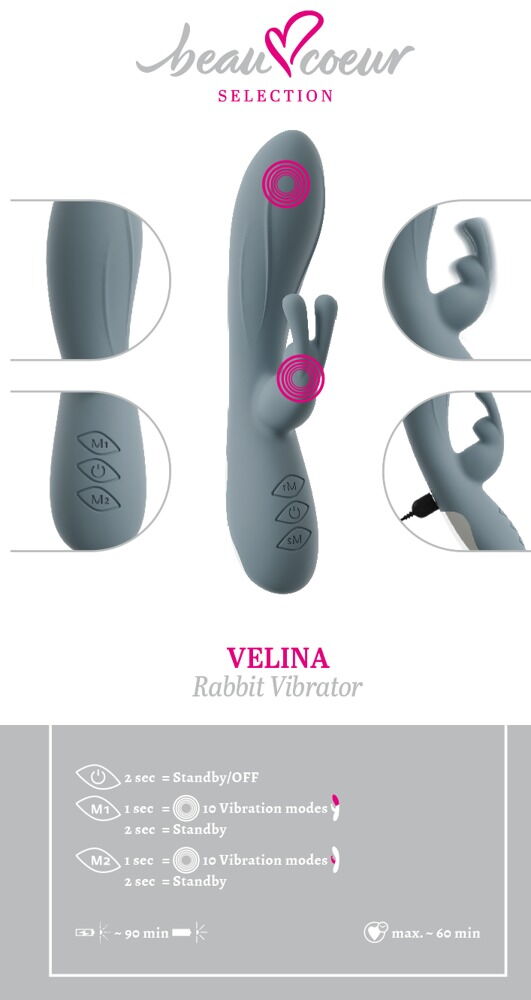 vibromasseur rabbit Velina - Miniature 5